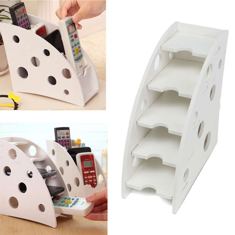 Environmentally Wood Plastic Board Pen Phone TV Remote Control Holder Desktop D