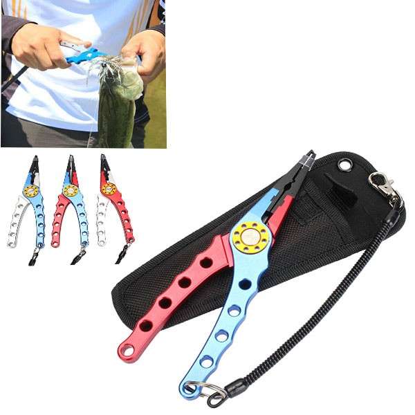 Fishing Pliers Large Split Ring Braid Wire Stainless Steel Cutter Fishing Tackl