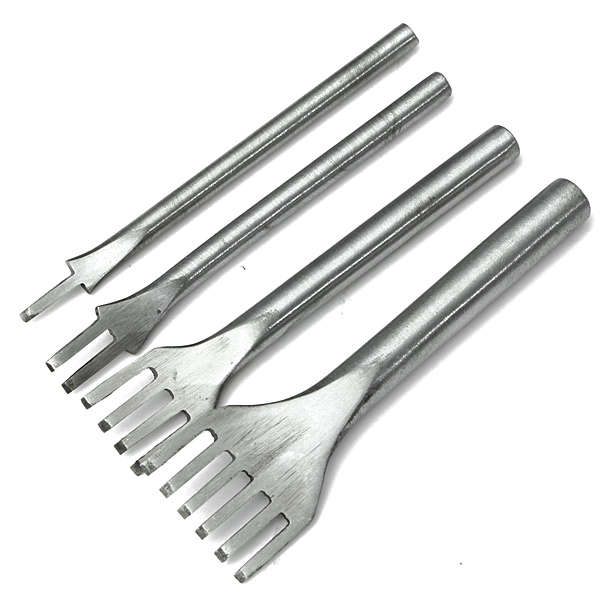 1 2 4 6 Prong Chisel Leather Craft Tools Hole Punch Tool
