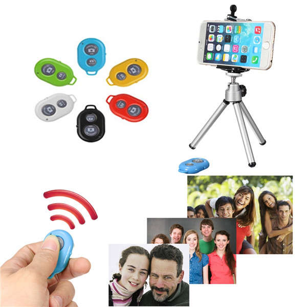 Universal Bluetooth Selfie Remote Shutter With Tripod Holder Monopod For Androi