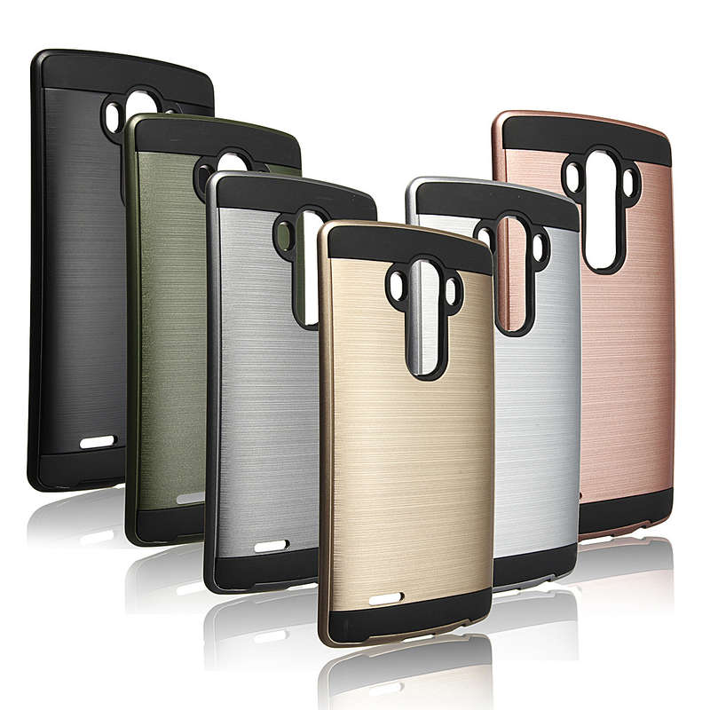 Luxury Two-in-one Brushed Armor TPU+PC Protective Case Cover Bumper For LG G4