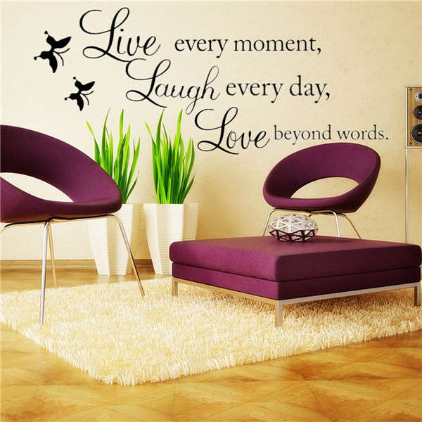 Quote Butterfly Wall Stickers Home Art Decal Vinyl Removable Wall Decor