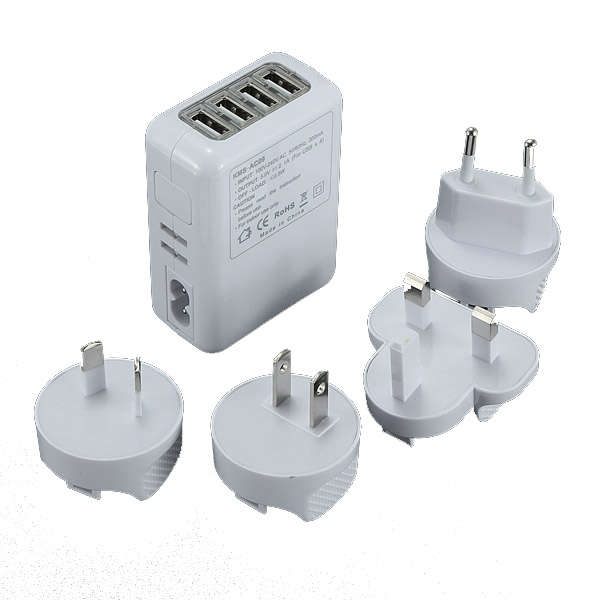 Travel 4 USB Port Wall Charger Adapter For Phone MP3 MP4 USB Device AU