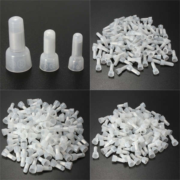 100pcs AWG22-16 Closed End Crimp Caps Splice Wire Terminals Connectors
