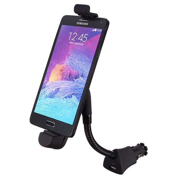 Car Cigarette Lighter Socket+USB Charger+Mount Holder For MobilePhone