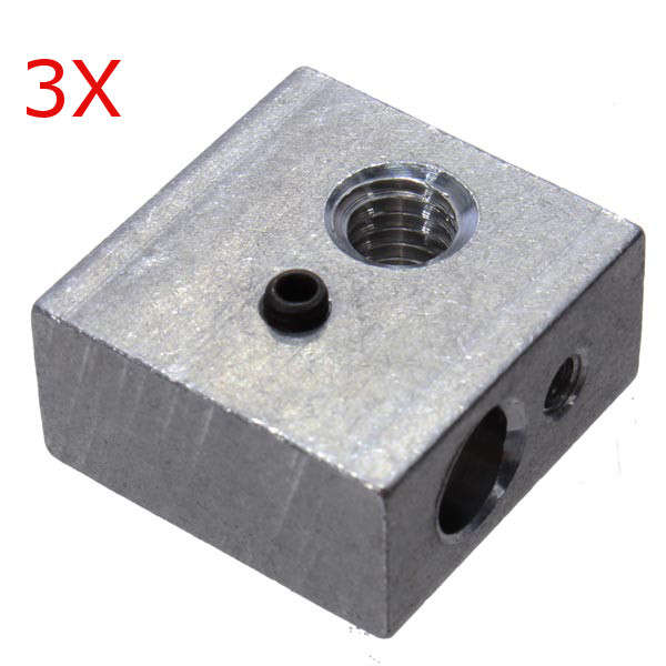 3Pcs MK7/MK8 Heating Aluminum Block For 3D Printer