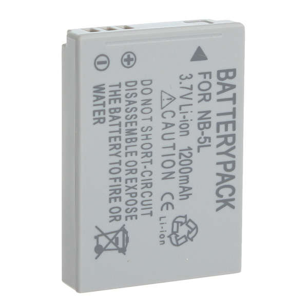 Canon NB-5L Rechargeable 1200mAh 3.7V Li-ion Protected Battery