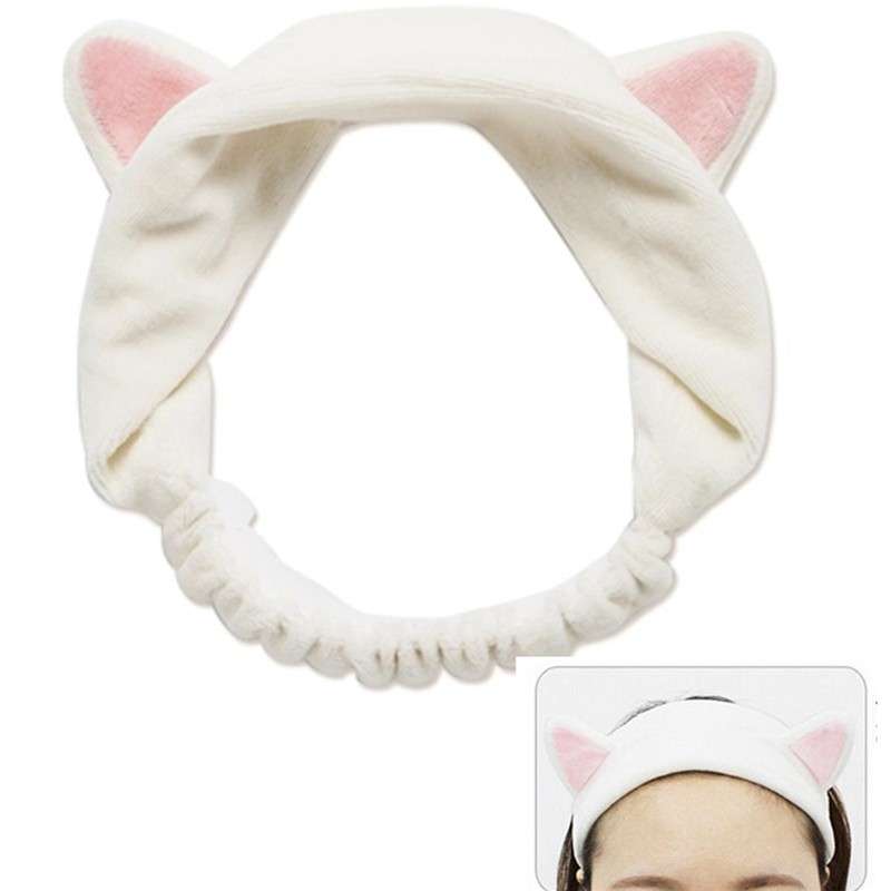 Lovely Cute Cat Face Washing Hair Band Makeup Headband