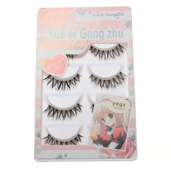 5 Pairs Natural Long False Eyelashes Synthetic Eye Lashes Eyelash Handmade