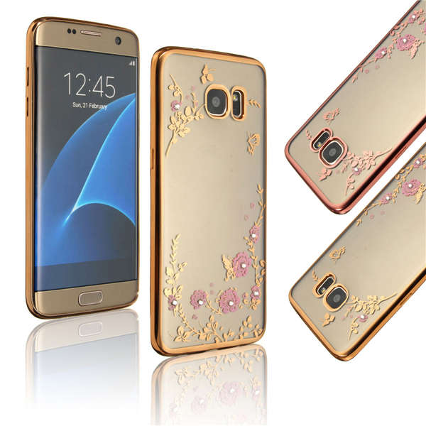 Ultra Slim Soft TPU Flower Pattern Back Case For Samsung Galaxy S7 Edge