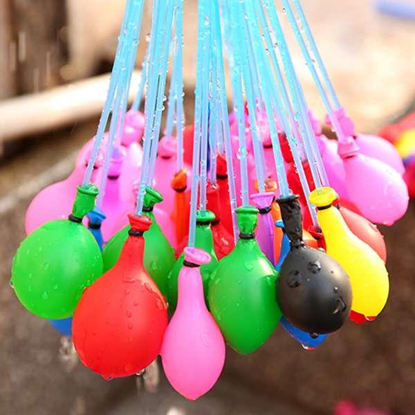 400 Water Balloons Rubber Bands Bombs Refill Tool Kit Party Summer Game Toy
