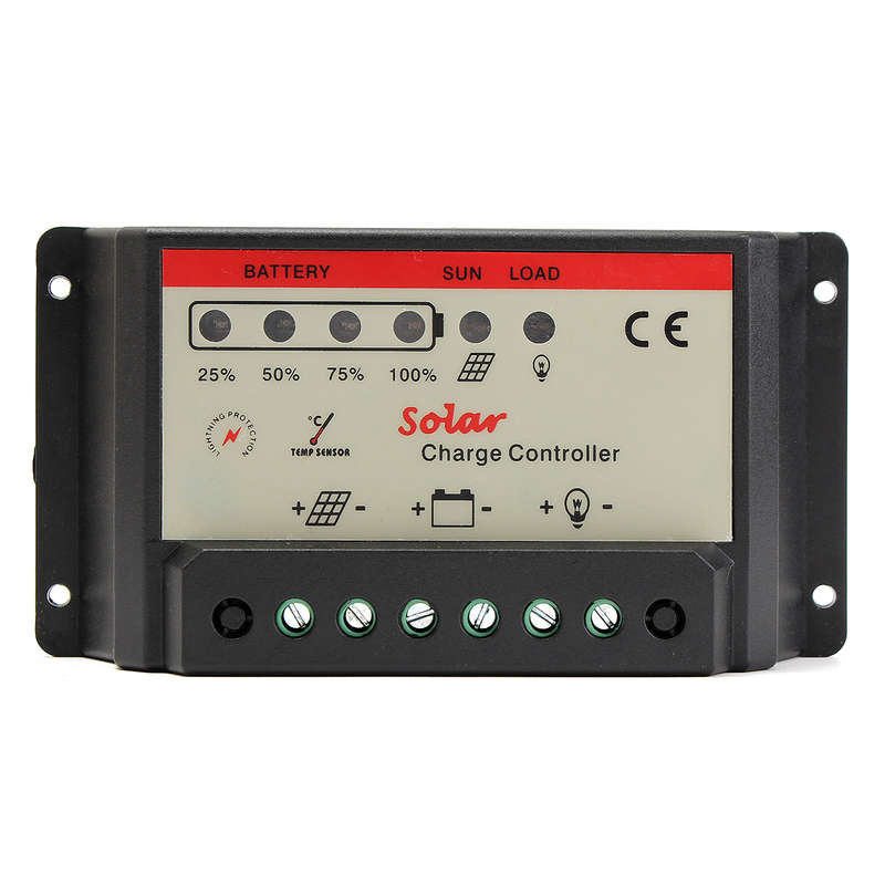 10A 12V/24V Auto Adapt PWM Solar Charger Controller Battery Charging Regulator