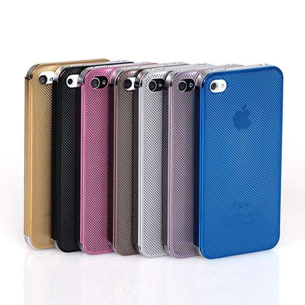 Net Grain Pattern Protective Metal Case Cover For iPhone 5 5s