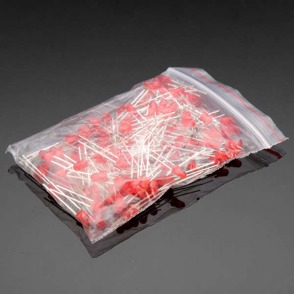 100Pcs F3 3MM Ultra Bright Red LED Diode