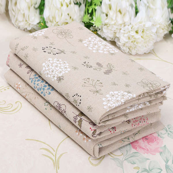 Dandelion Cotton Linen Fabric Patchwork For DIY Tablecloth Bed Cover