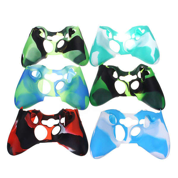 Replacement Camouflage Silicone Skin Cover Case for Xbox360 Controller