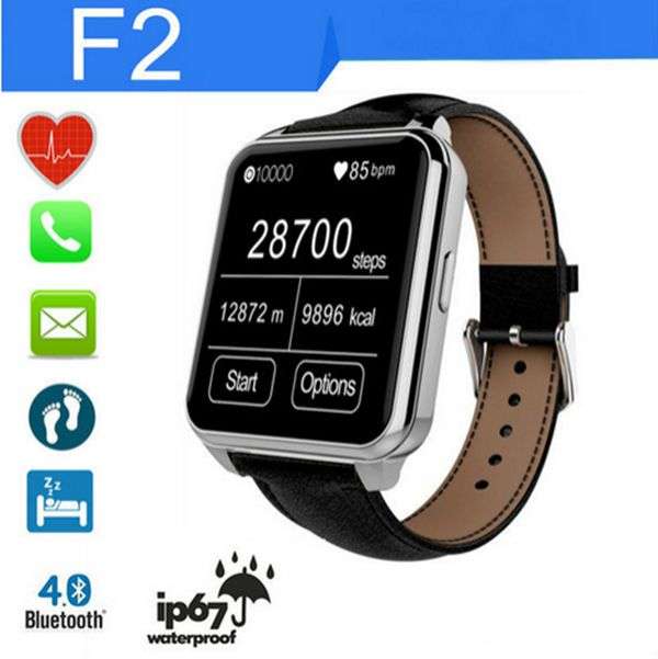 F2 Bluetooth Smart Watch IP67 Waterproof IPS Screen For IOS And Android