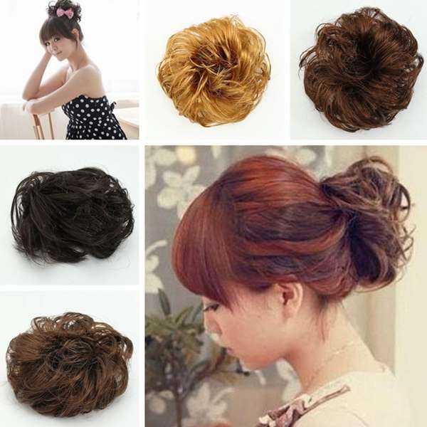 Synthetic Hair Scrunchie Hairpiece Updo Ponytail Holder