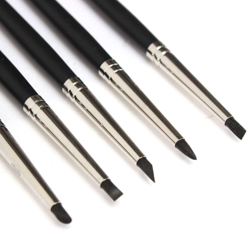 5 Pcs Professional Flexible Rubber Shapers Clay Sculpting Fimo Modelling Clay C