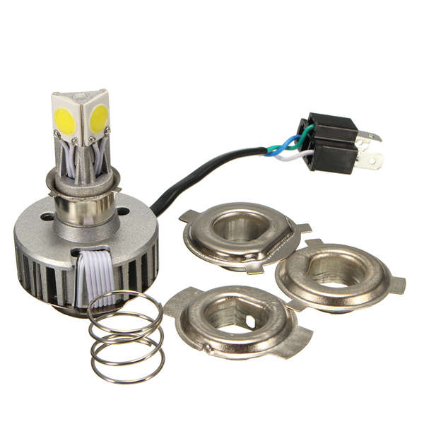 H4 12-36V 2000-3000LM LED Motorcycle COB Hi/Lo Beam White Headlight Front Light