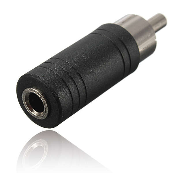 3.5mm Mono Female Jack Socket to Phono RCA Plug Adapter Connector