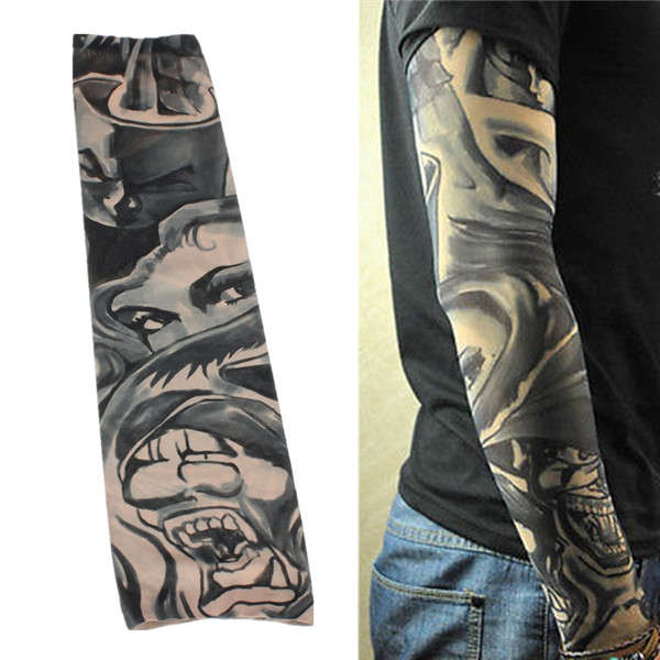 1 Pcs Nylon Spandex Temporary Stretchable Tattoo Sleeve Arm Stocking