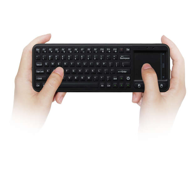 Mini Measy RC8 2.4G Remote Control USB Wireless Keyboard Gyroscope Air Mouse Fo