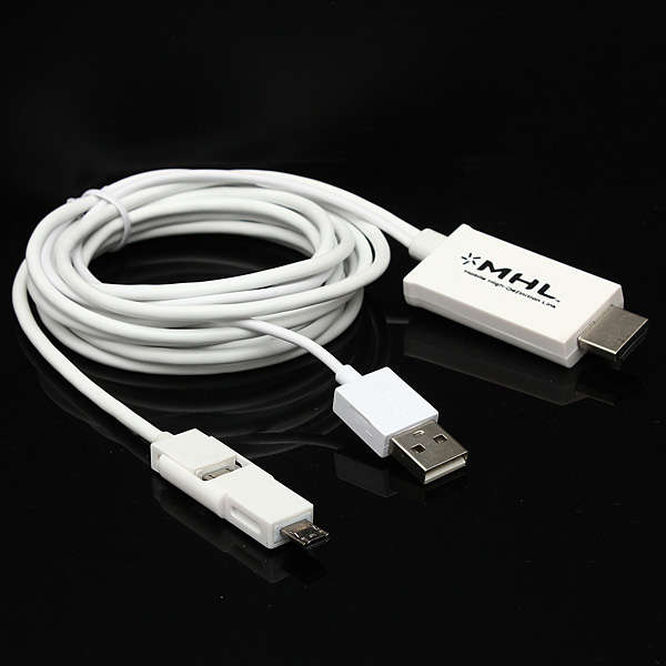 2.5m/ 8FT Micro USB To MHL HDMI 1080P Cable Adapter For Note