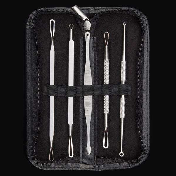 5Pcs Multipurpose Blackhead Acne Comedone Extractor Remover Stainless Steel Too