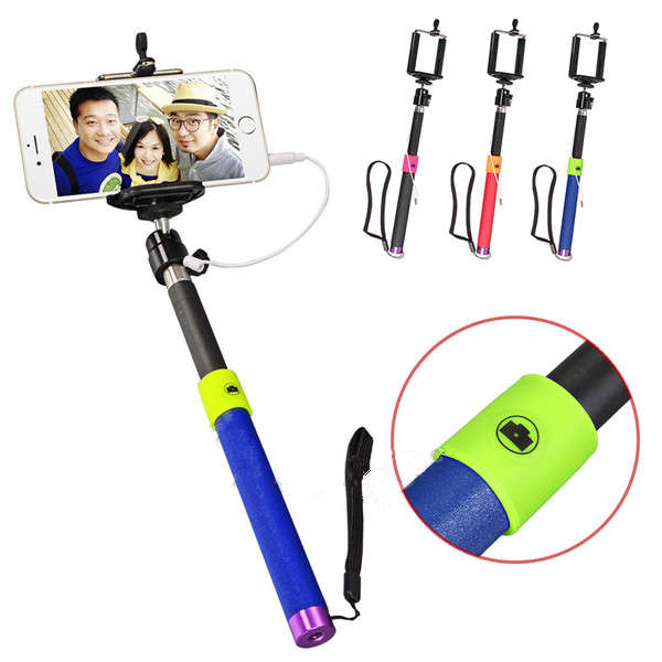 Extendable Shutter Handheld Selfie Stick Monopod For Cell Phone Samsung iPhone6