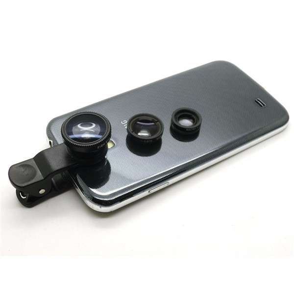 AIKEGlobal LP-3001 3 in 1 Lens Kit Universal Clip Fisheye Wide Angle Macro Came