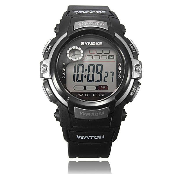 Boy Digital LED Quartz Alarm Date Sports Waterproof Wrist Watch
