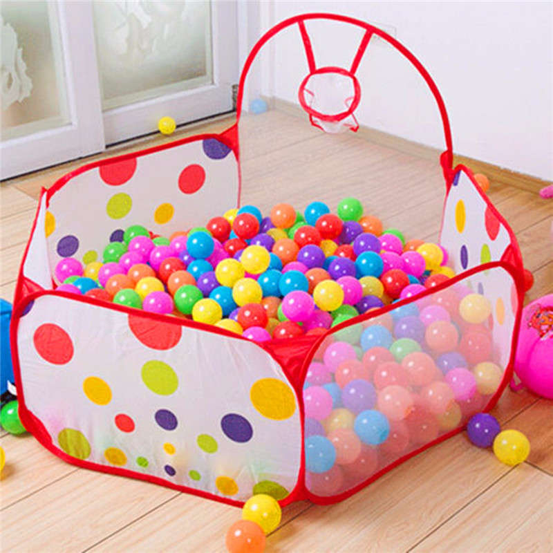 80x90x56mm Portable Ball Shooting Tent With Basket Kids Indoor Outdoor Playing