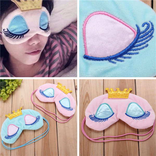 Princess Crown Sleep Eye Mask Eyes Cover Travel Sleeping Eyelash Blindfold Shad