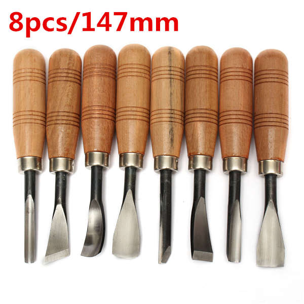 8pcs WOODPECKER Graver Woodcarving Knife Chisel Wood Carving Hand Tool