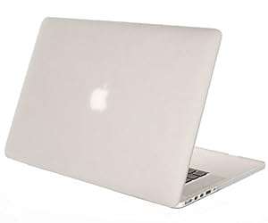 Mosiso - White/Frost Retina 13-Inch Rubberized Hard Case Cover for Apple MacBook Pr (White/Frost)