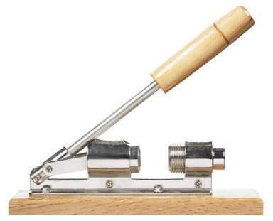 Nut Cracker - Duke's Easy Pecan and Nut Cracker - All Steel with Wood Base and Comfort Grip (1, Twin