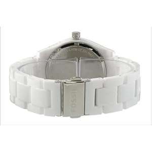 Fossil Quartz, Mother of Pearl Dial with White Silicone Bracelet - Women's Watch ES1967