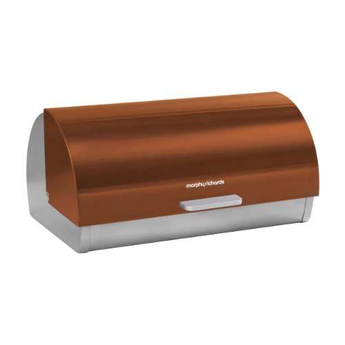 Morphy Richards 46244 Accents Bread Bin Roll Top, Copper