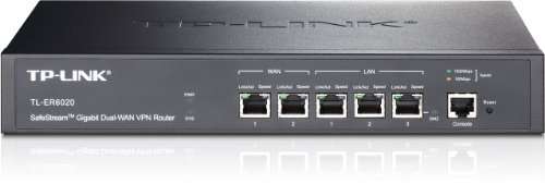 TP-LINK TL-ER6020 Gigabit Dual-WAN VPN Router, 2 WAN ports, 2 LAN ports, 1 DMZ port, Ipsec PPTP L2TP