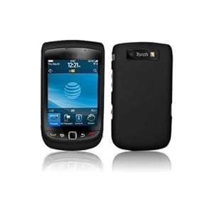 Premium Black Rubberized Hard Crystal Snap-on Case Cover for Blackberry Torch 9800
