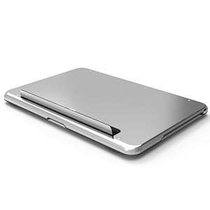 Samsung Galaxy Tab 10.1 Case Accessory Cover 2-in-1 Aluminum Bluetooth Wireless Keyboard (Silver with Black Keys)