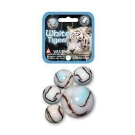 White Tiger Marble Set    (24 Player Marbles & 1 Shooter)