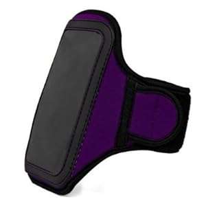 King of Flash Purple Padded Armband Pouch for Samsung Galaxy Note 3 / III / - Note 2 / II Smartphone