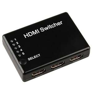 HDMI 5x1 5 Port Switch/Switcher with IR Remote Support 3D