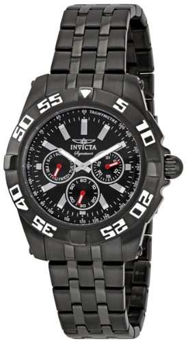 **R7499**Invicta Signature II Chronograph Black Dial Black Ion-Plated Mens Watch 7304