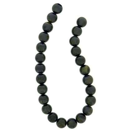 Tennessee Crafts 1087 Semi Precious Blue Tiger eye Round Bead, 25-Piece