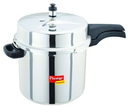 Prestige Deluxe Stainless Steel Pressure Cooker, 10 Liters