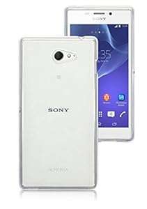 CLEAR GLOSSY PLAIN GEL CASE FOR SONY XPERIA M2