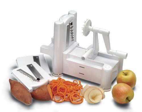 Paderno World Cuisine A4982799 Tri-Blade Plastic Spiral Vegetable